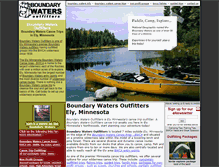 Tablet Screenshot of boundarywatersoutfitters.com
